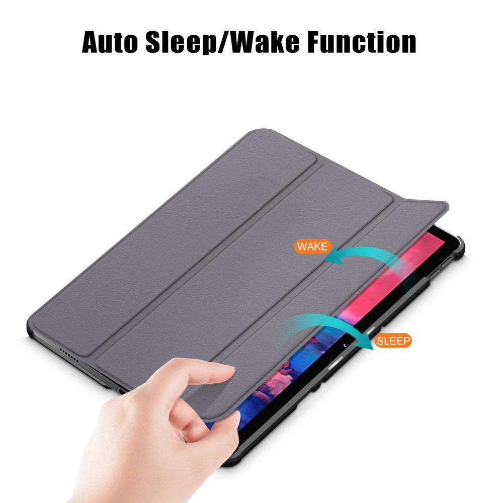 Lenovo Tab P11 / P11 Plus - Tri-Fold Läder Fodral - Grå