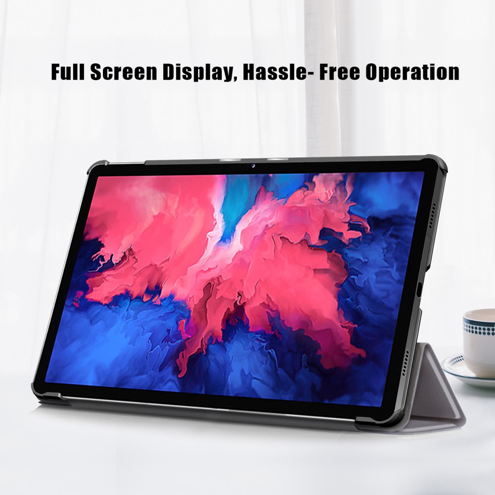  Lenovo Tab P11 / P11 Plus - Tri-Fold Läder Fodral - Grå