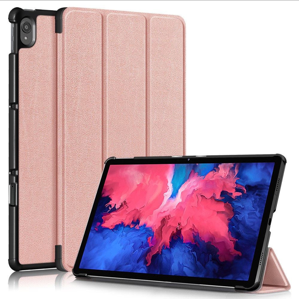  Lenovo Tab P11 / P11 Plus - Tri-Fold Läder Fodral - Roséguld