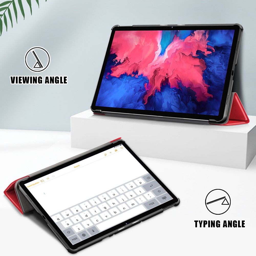  Lenovo Tab P11 / P11 Plus - Tri-Fold Läder Fodral - Röd