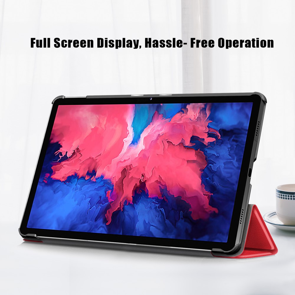  Lenovo Tab P11 / P11 Plus - Tri-Fold Läder Fodral - Röd