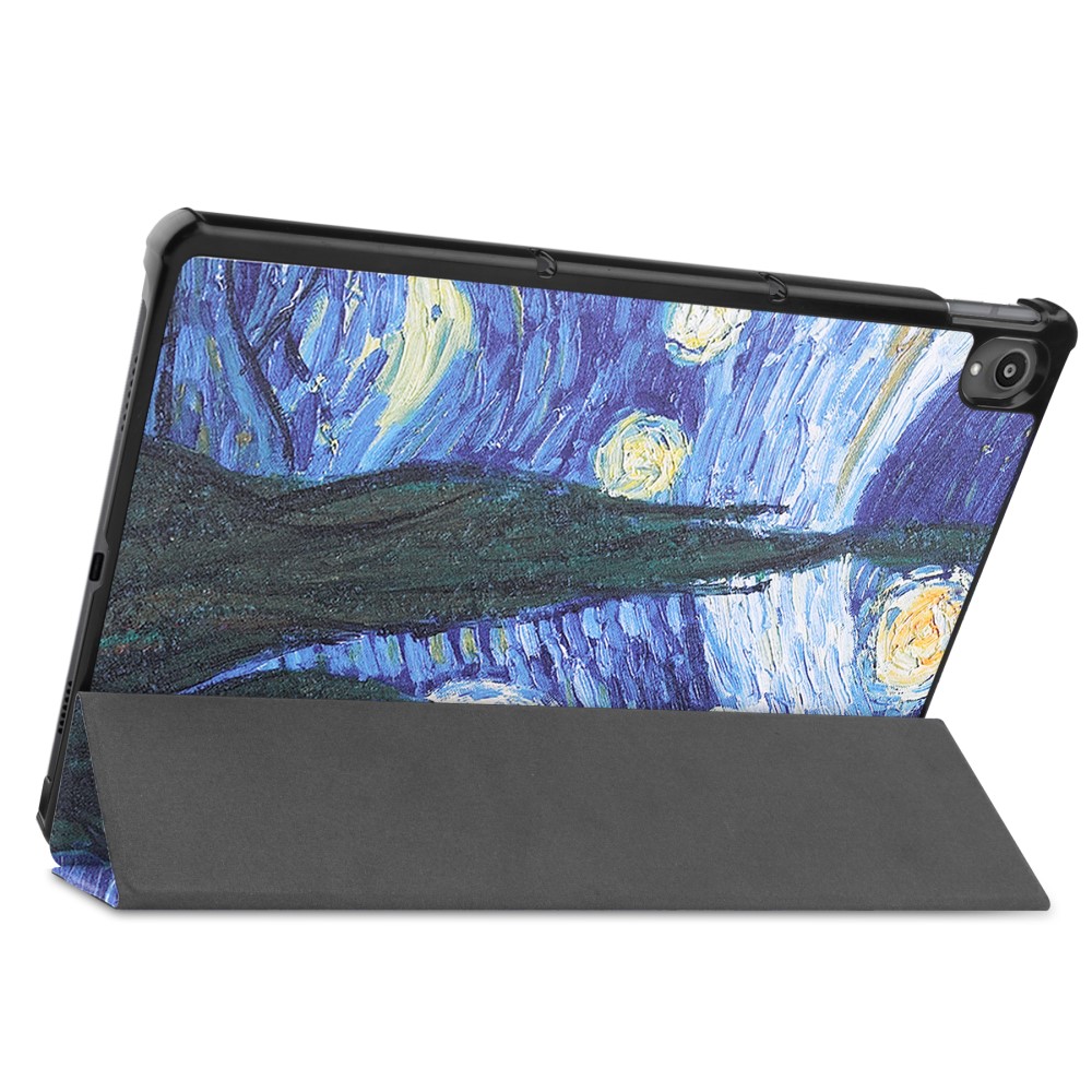  Lenovo Tab P11 / P11 Plus - Tri-Fold Läder Fodral - Brush Painting