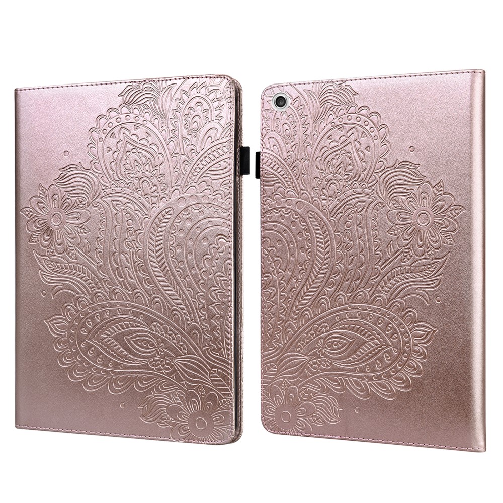  Lenovo Tab M10 HD (2nd Gen) - Mandala Läder Fodral - Roséguld