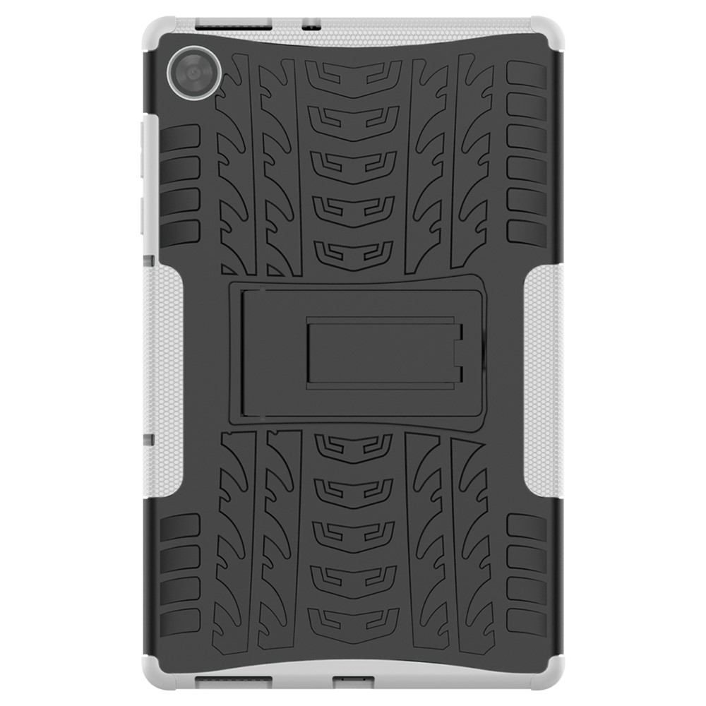  Lenovo Tab M10 HD (2nd Gen) - Rugged Kickstand Armor Skal - Vit