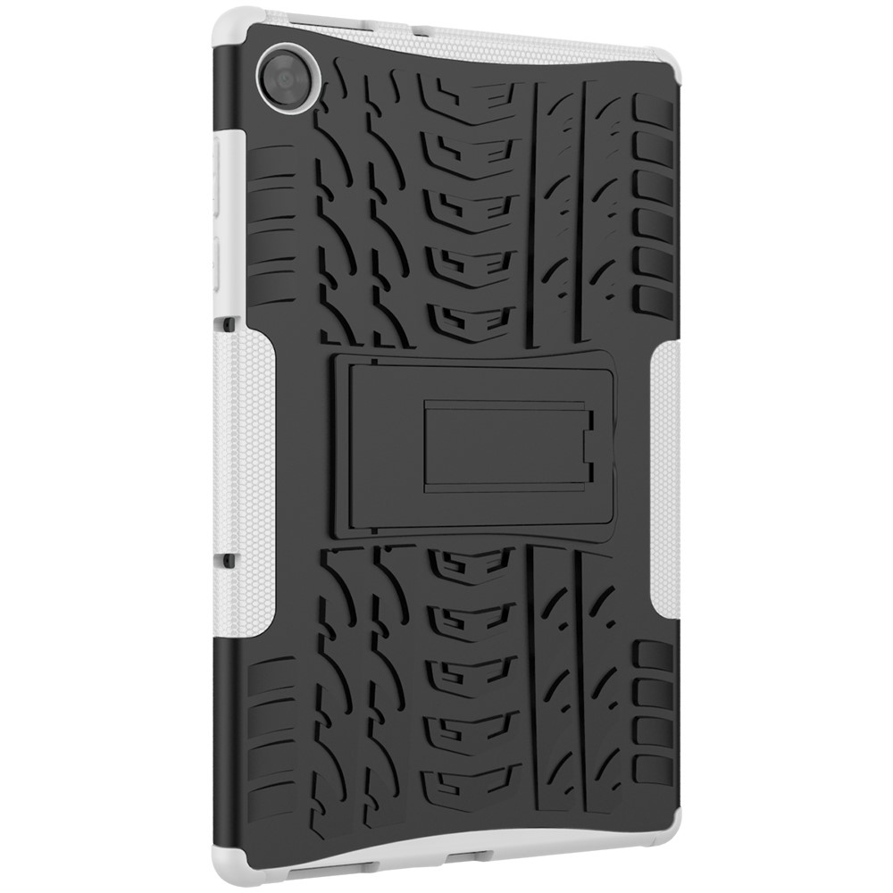  Lenovo Tab M10 HD (2nd Gen) - Rugged Kickstand Armor Skal - Vit