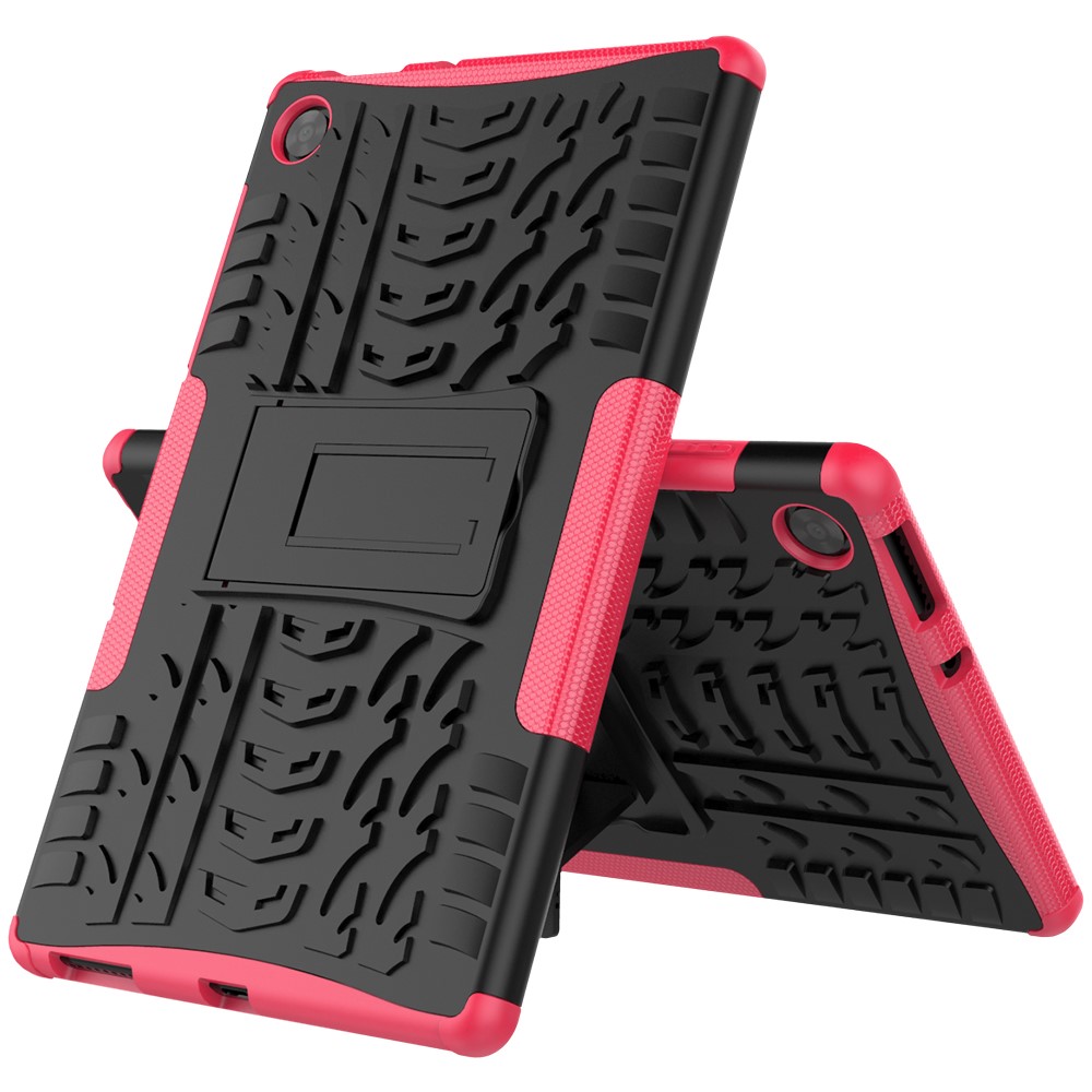  Lenovo Tab M10 HD (2nd Gen) - Rugged Kickstand Armor Skal - Rosa