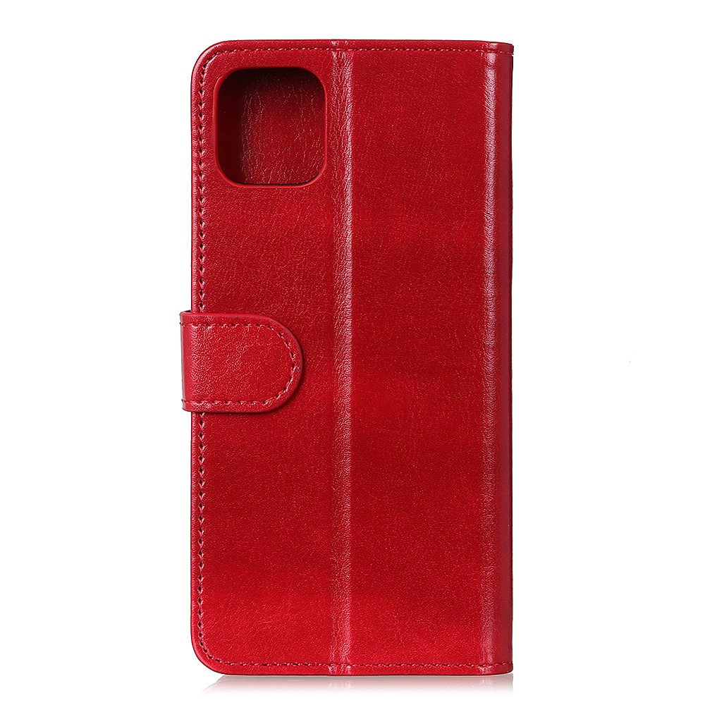  Xiaomi Mi 11 - Crazy Horse Läder Fodral - Röd