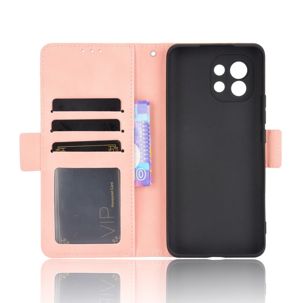 Xiaomi Mi 11 - Fodral Med Avtagbart Kortfodral - Ljus Rosa