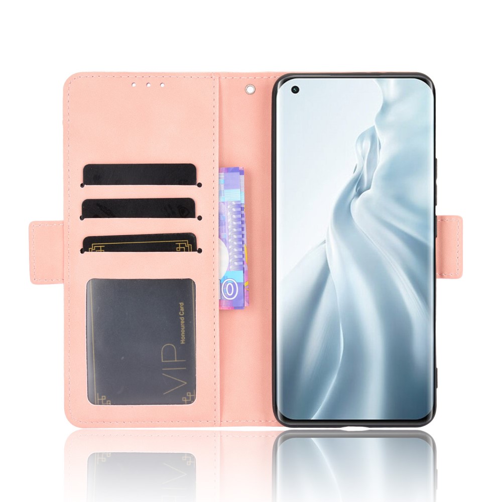  Xiaomi Mi 11 - Fodral Med Avtagbart Kortfodral - Ljus Rosa