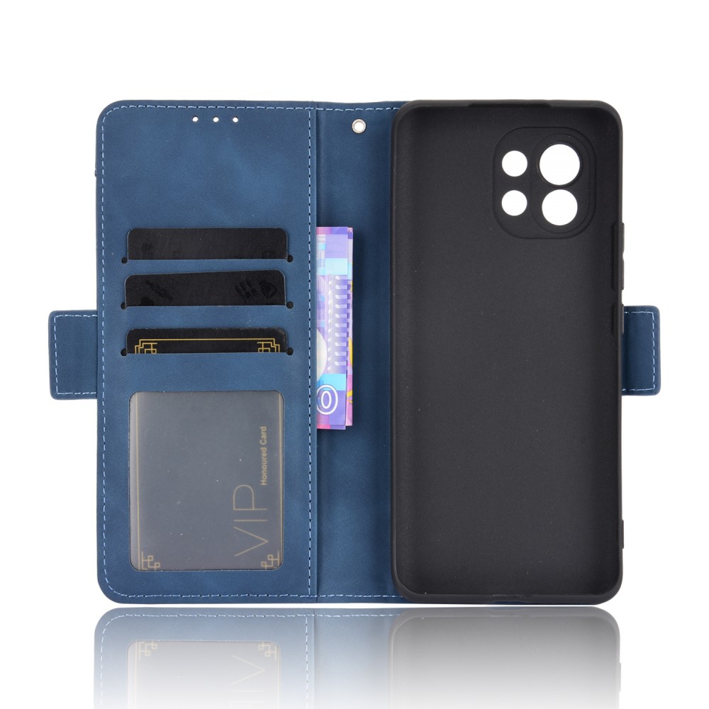  Xiaomi Mi 11 - Fodral Med Avtagbart Kortfodral - Blå