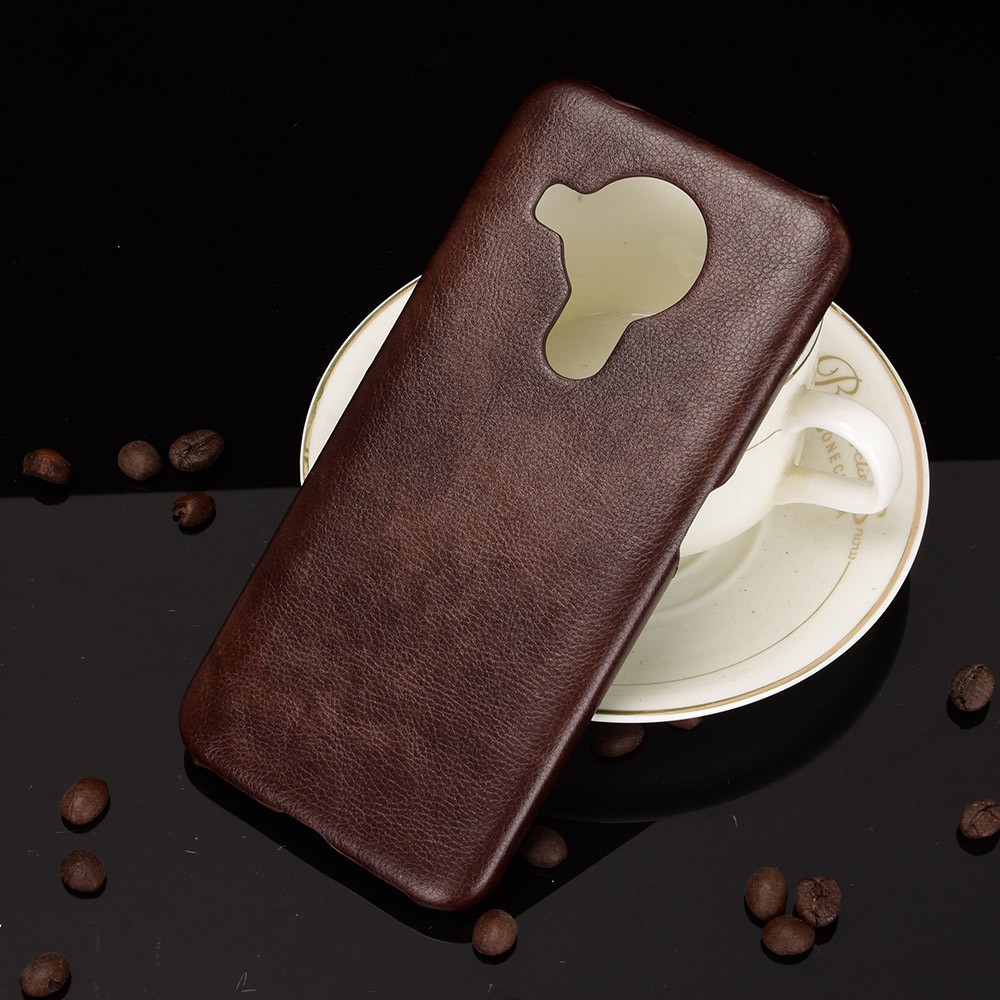  Nokia 5.4 - Läderbelagt Litchi Skal - Brun