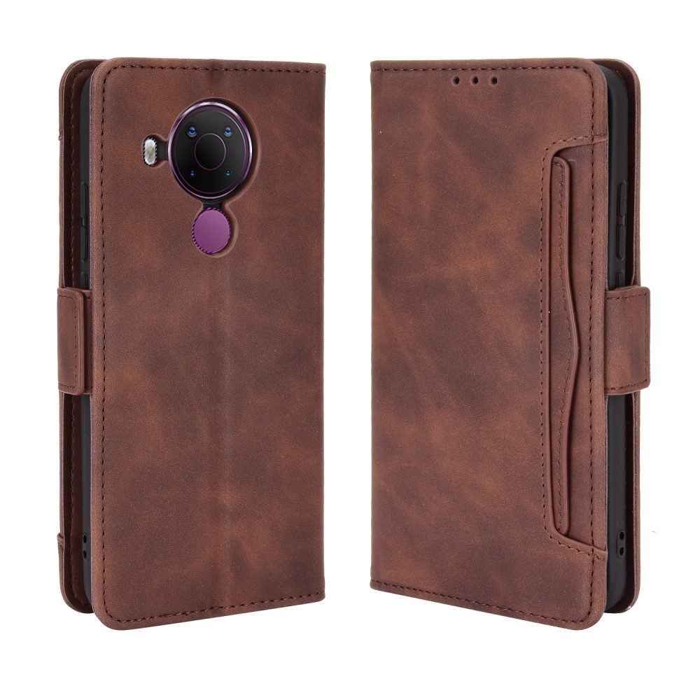  Nokia 5.4 - Fodral Med Avtagbart Kortfodral - Brun