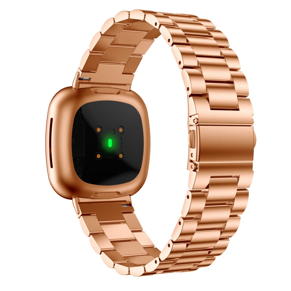  Lyxigt Metallarmband Fitbit Versa 3/Fitbit Sense - Roséguld