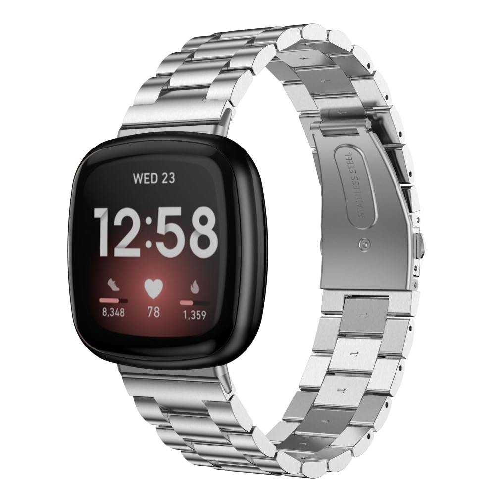  Lyxigt Metallarmband Fitbit Versa 3/Fitbit Sense - Silver