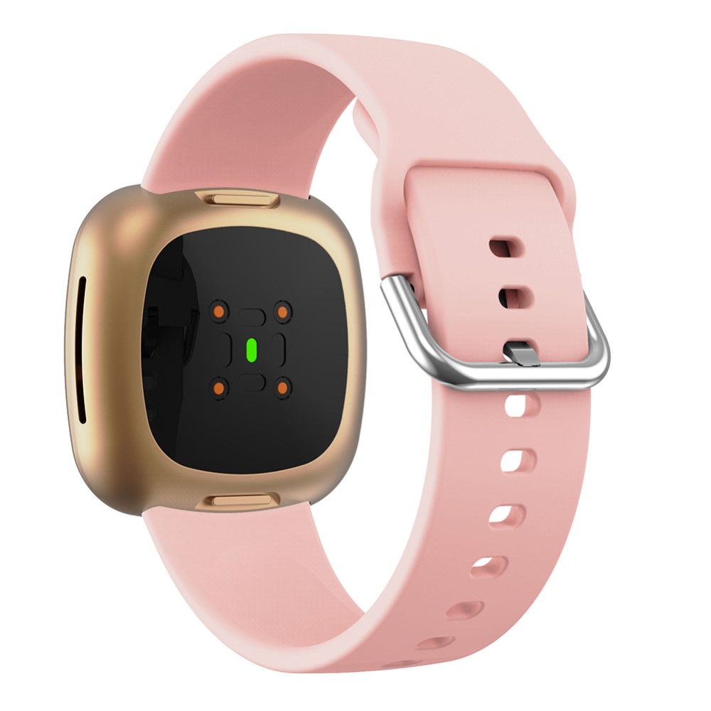  Silikon Armband Versa 3/Fitbit Sense - Ljus Rosa