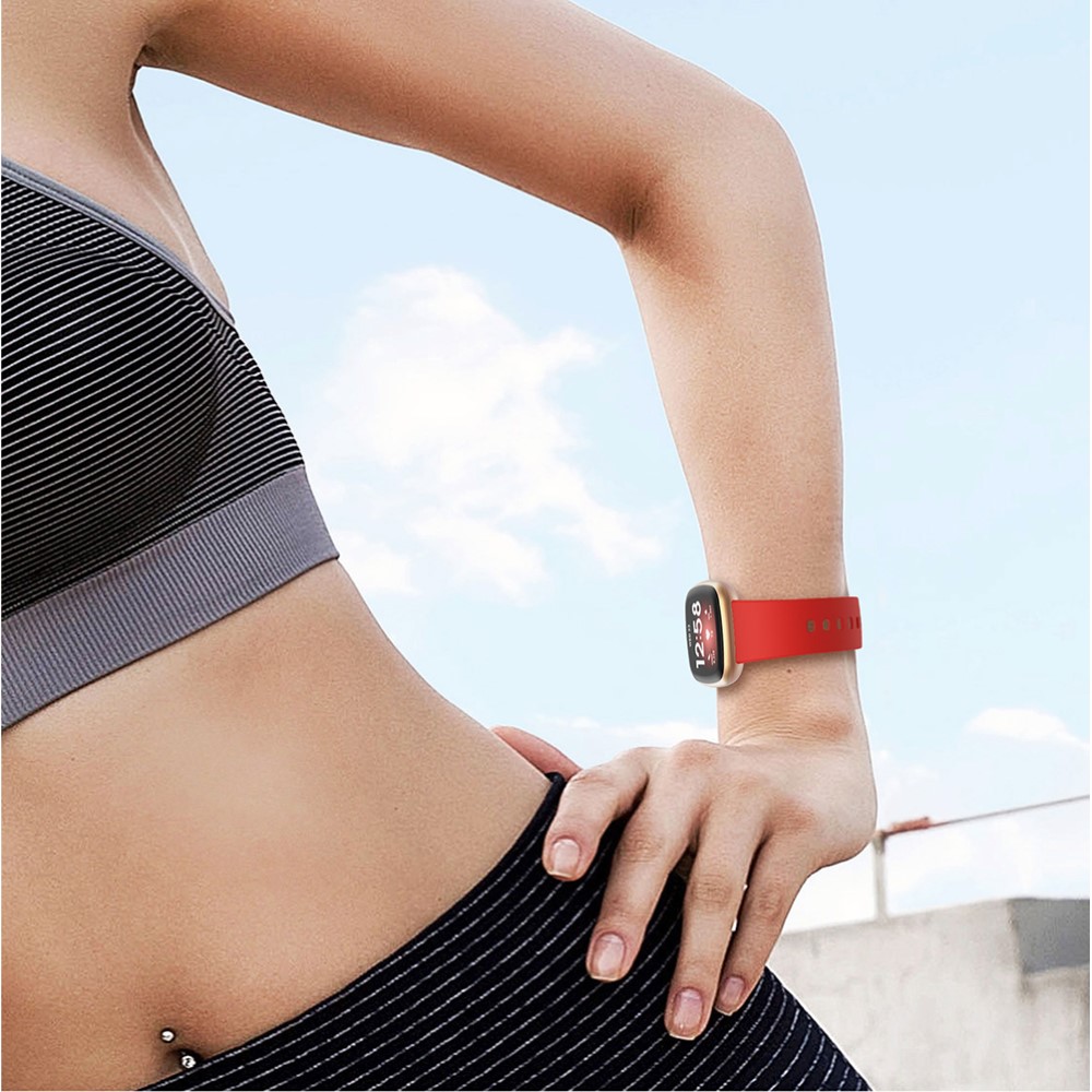  Silikon Armband Versa 3/Fitbit Sense - Röd