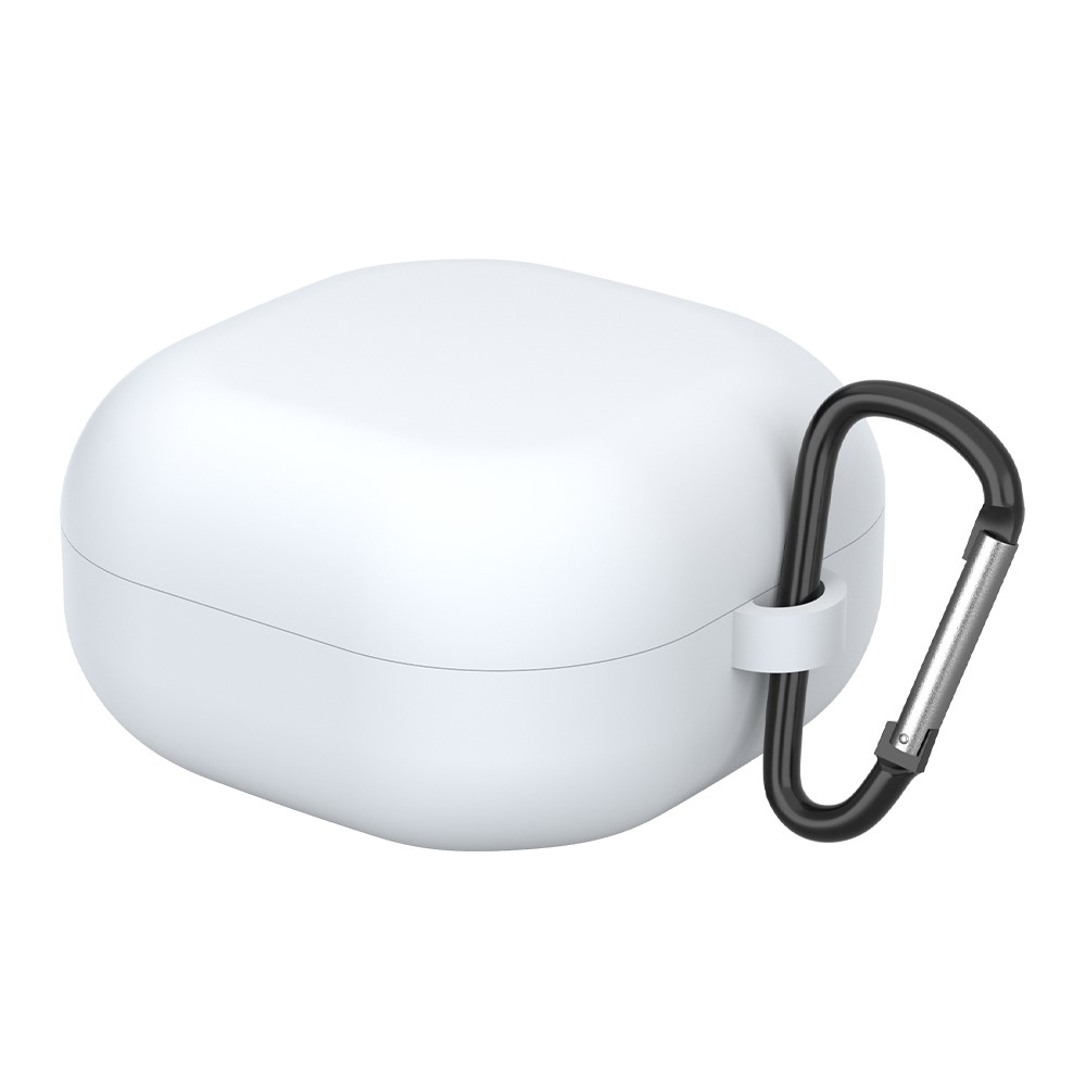  Samsung Galaxy Buds 2/Pro/Live Silikon Fodral Med Krok - Vit