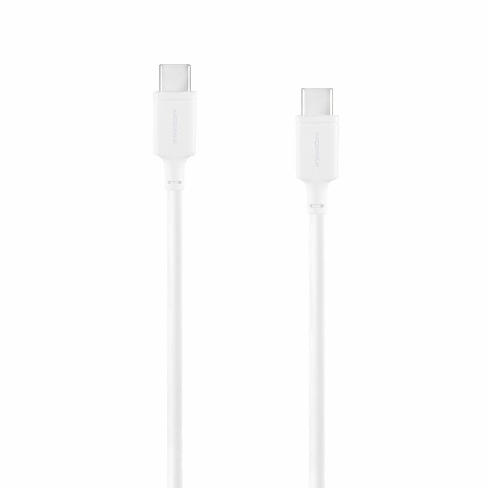MOMAX MOMAX 3A 1m Type-C - Type-C Laddningskabel - Vit