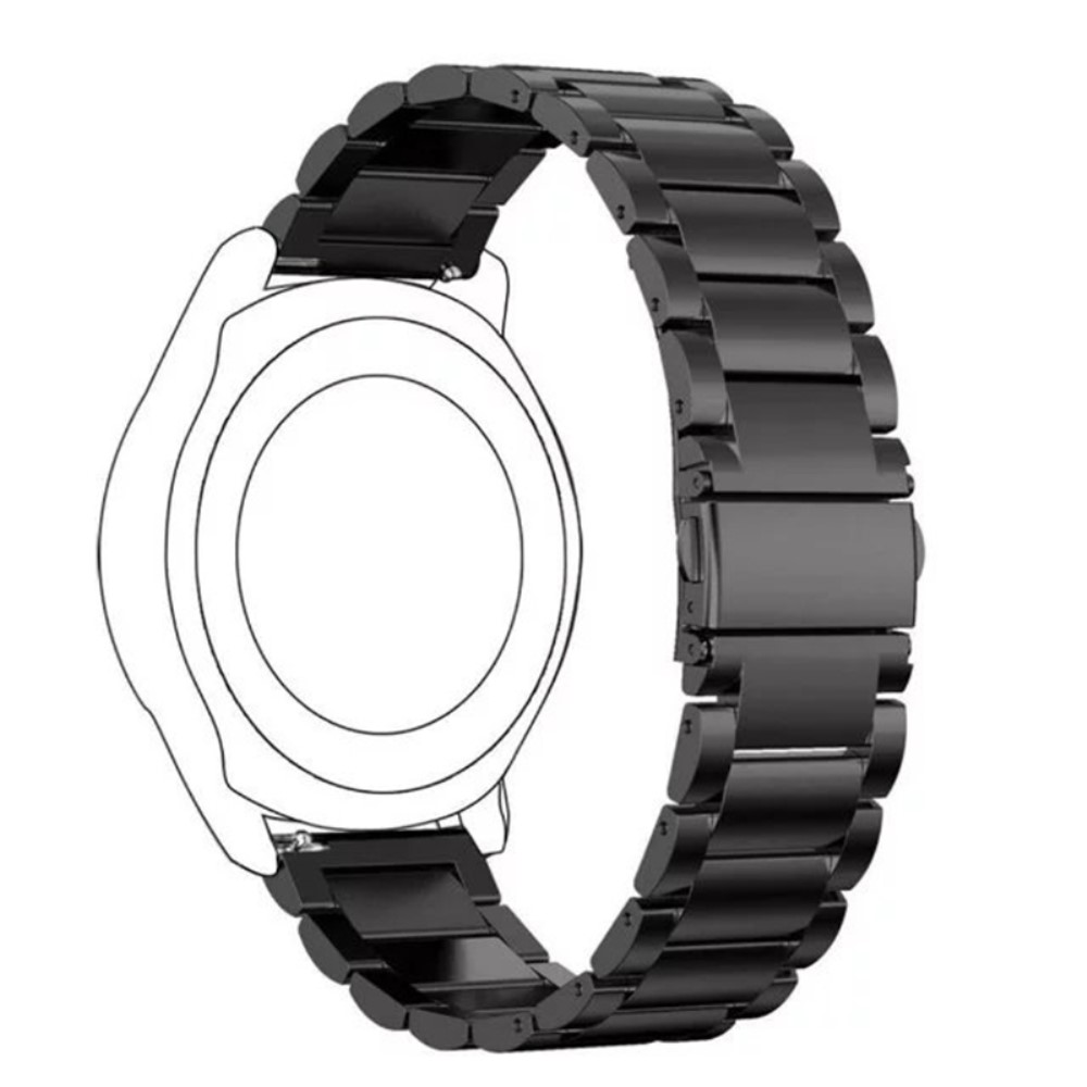  Lyxigt Metallarmband I Rostfritt Stål - Svart (22 mm)