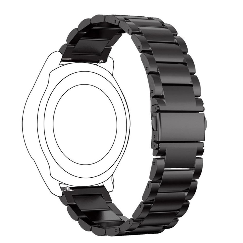  Lyxigt Metallarmband I Rostfritt Stål - Svart (22 mm)