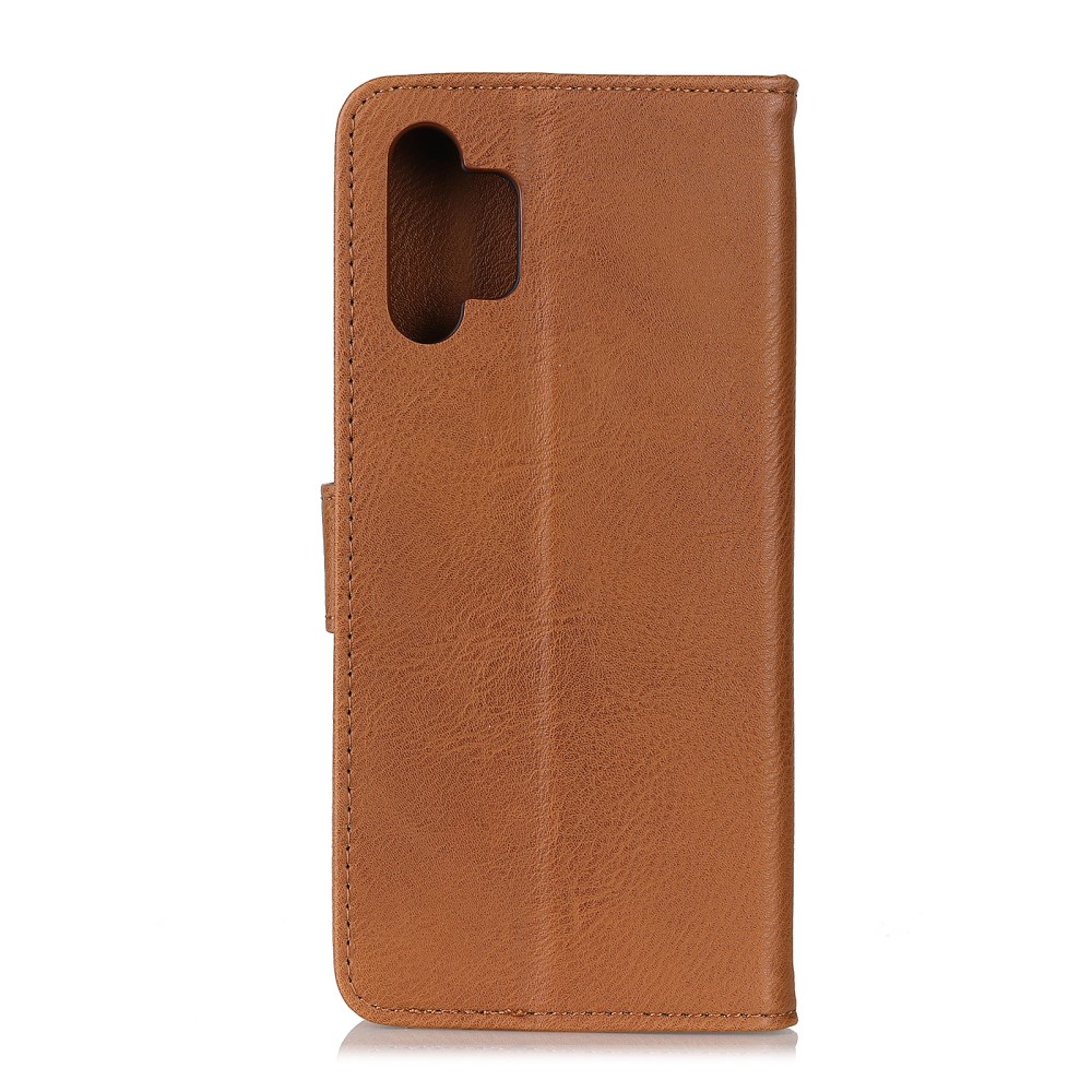 KHAZNEH Samsung Galaxy A32 5G - KHAZNEH Läder Fodral - Brun