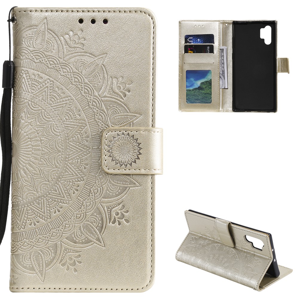  Samsung Galaxy A32 5G - Mandala Läder Fodral - Guld
