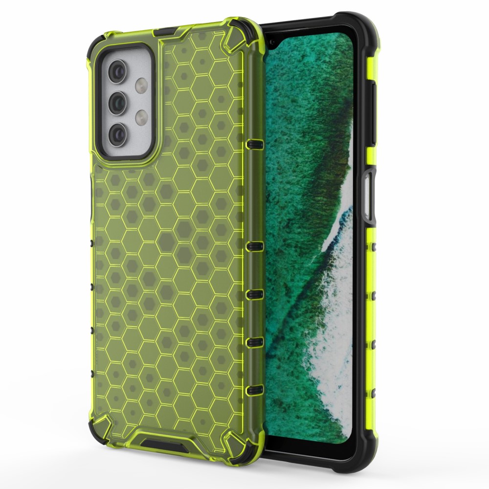  Samsung Galaxy A32 5G - Armor Honeycomb Textur Skal - Grön