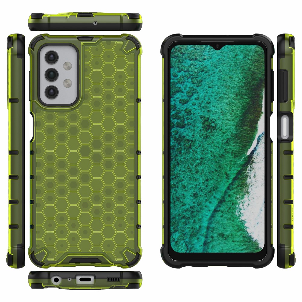  Samsung Galaxy A32 5G - Armor Honeycomb Textur Skal - Grön