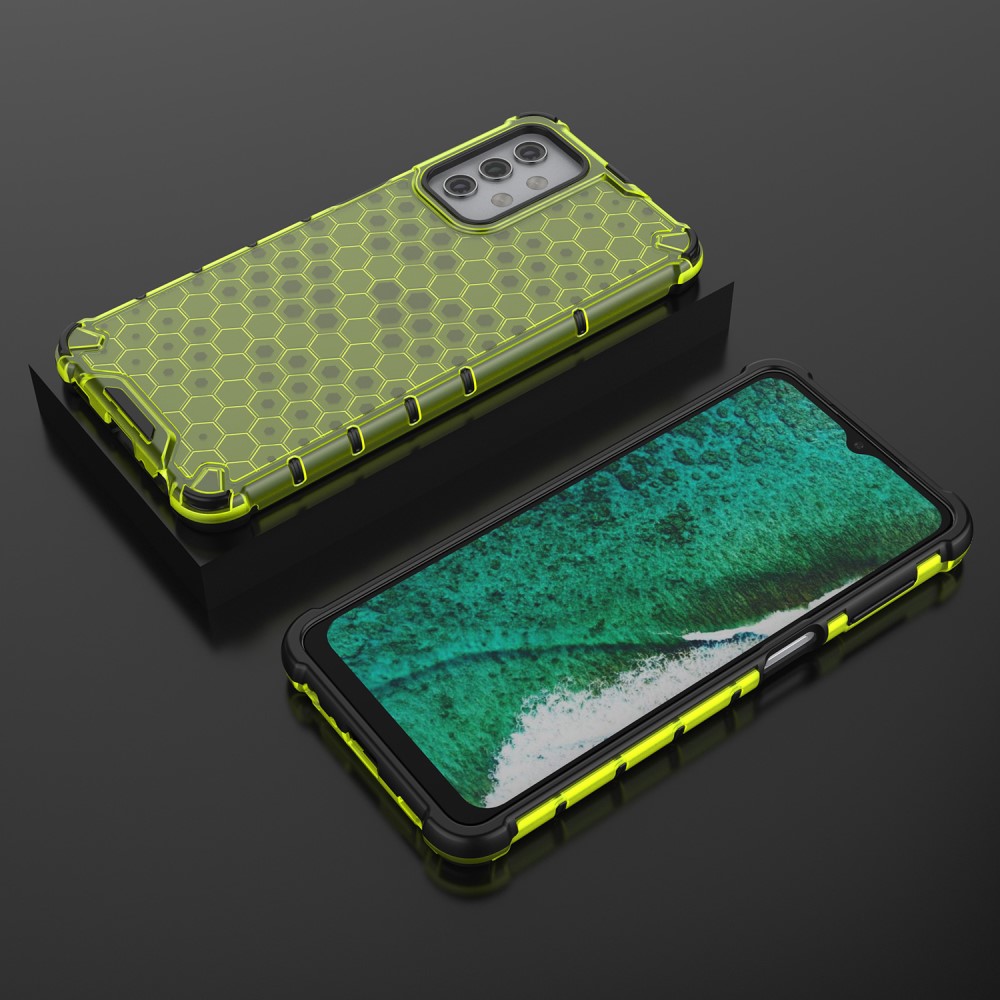  Samsung Galaxy A32 5G - Armor Honeycomb Textur Skal - Grön