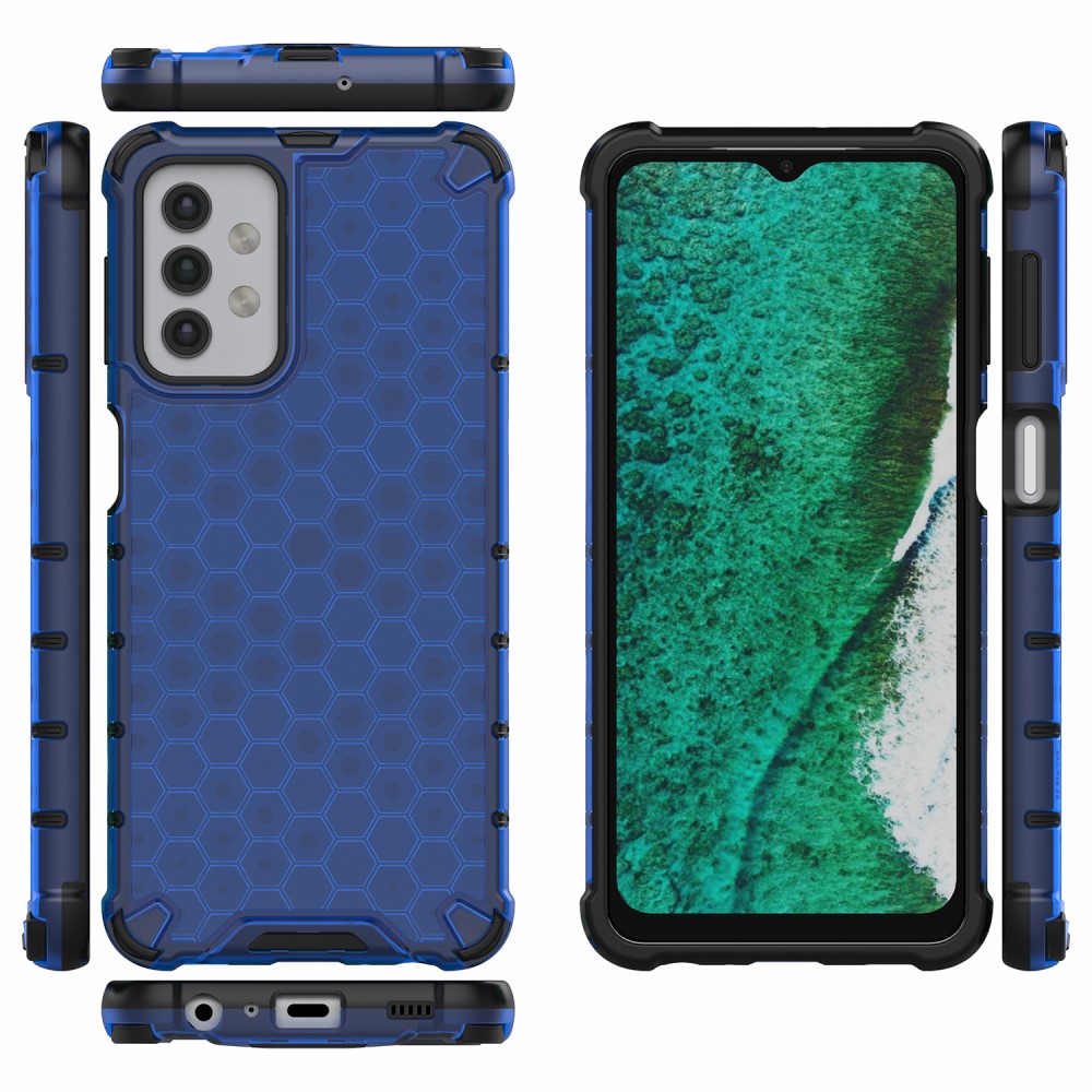  Samsung Galaxy A32 5G - Armor Honeycomb Textur Skal - Blå