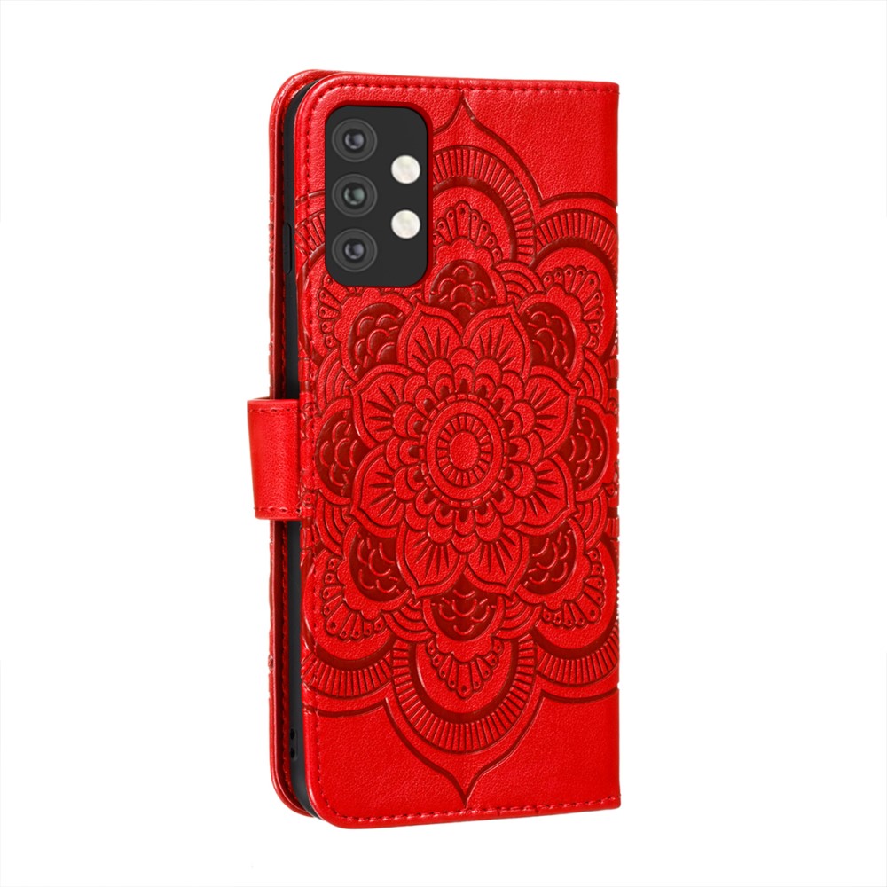  Samsung Galaxy A32 5G - Mandala Flower Fodral - Röd