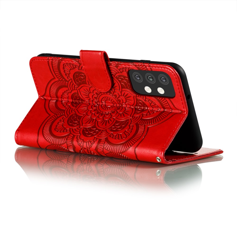  Samsung Galaxy A32 5G - Mandala Flower Fodral - Röd