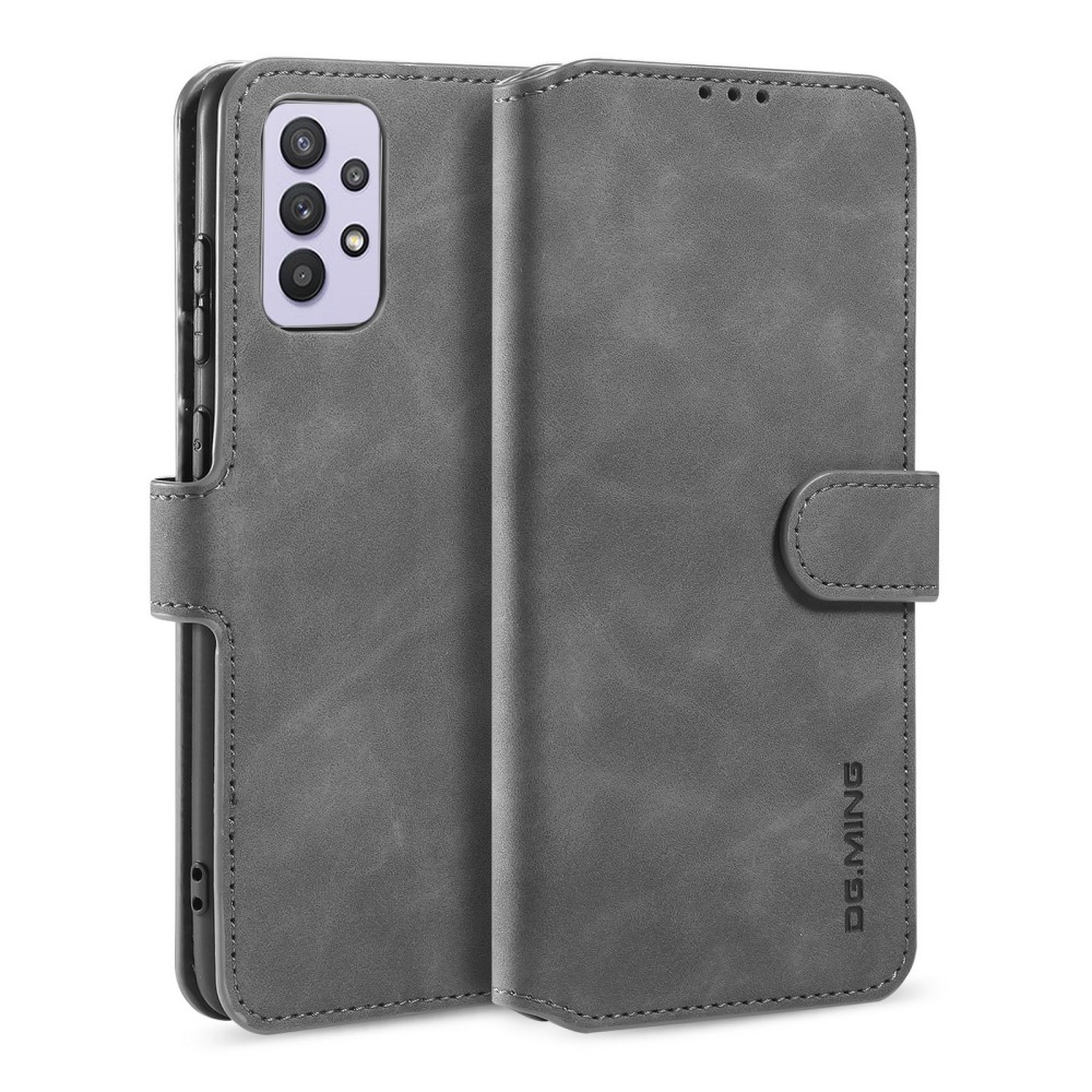 DG.MING Samsung Galaxy A32 5G - DG.MING Retro Fodral - Grå