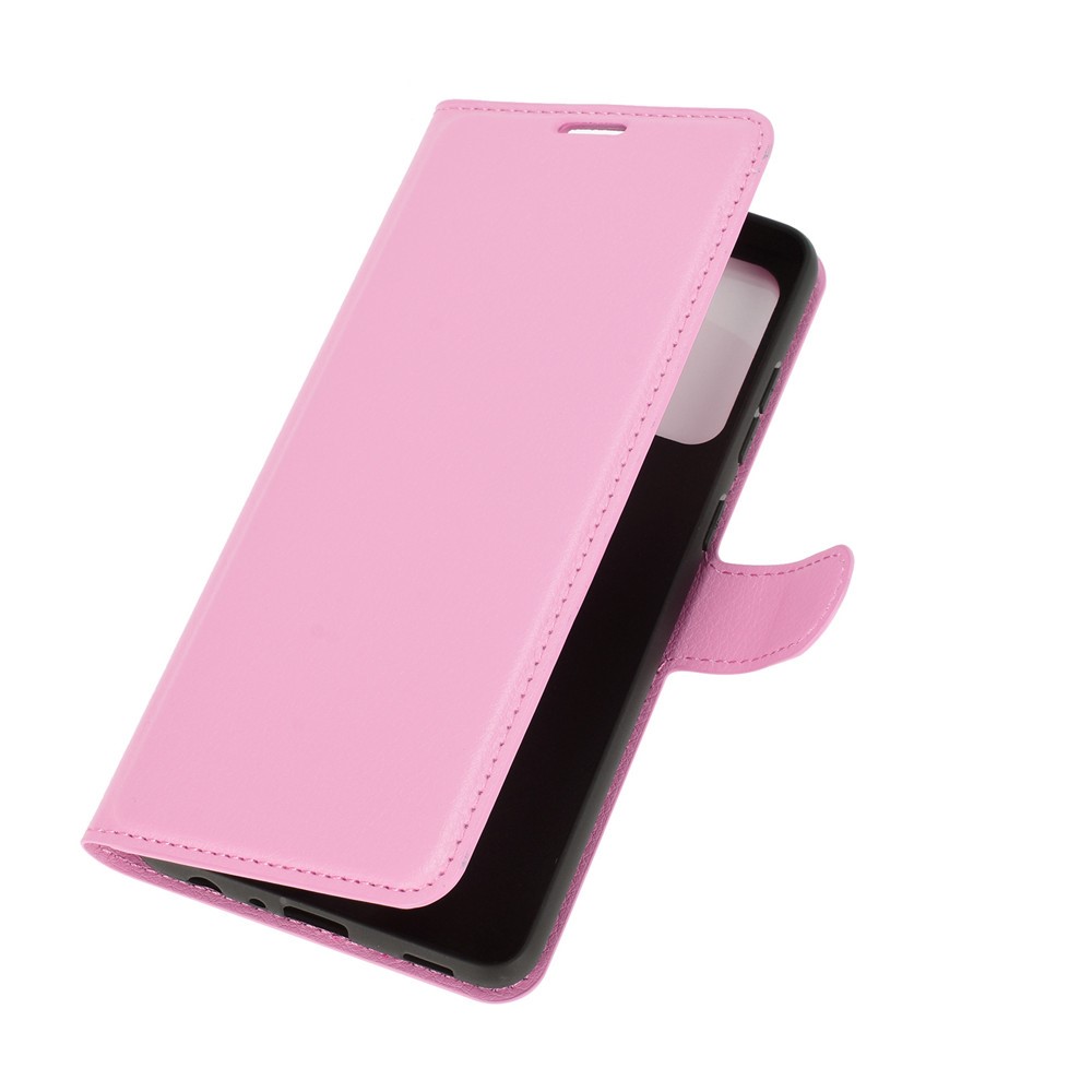  Samsung Galaxy A52 / A52s - Litchi Textur Fodral - Ljus Rosa