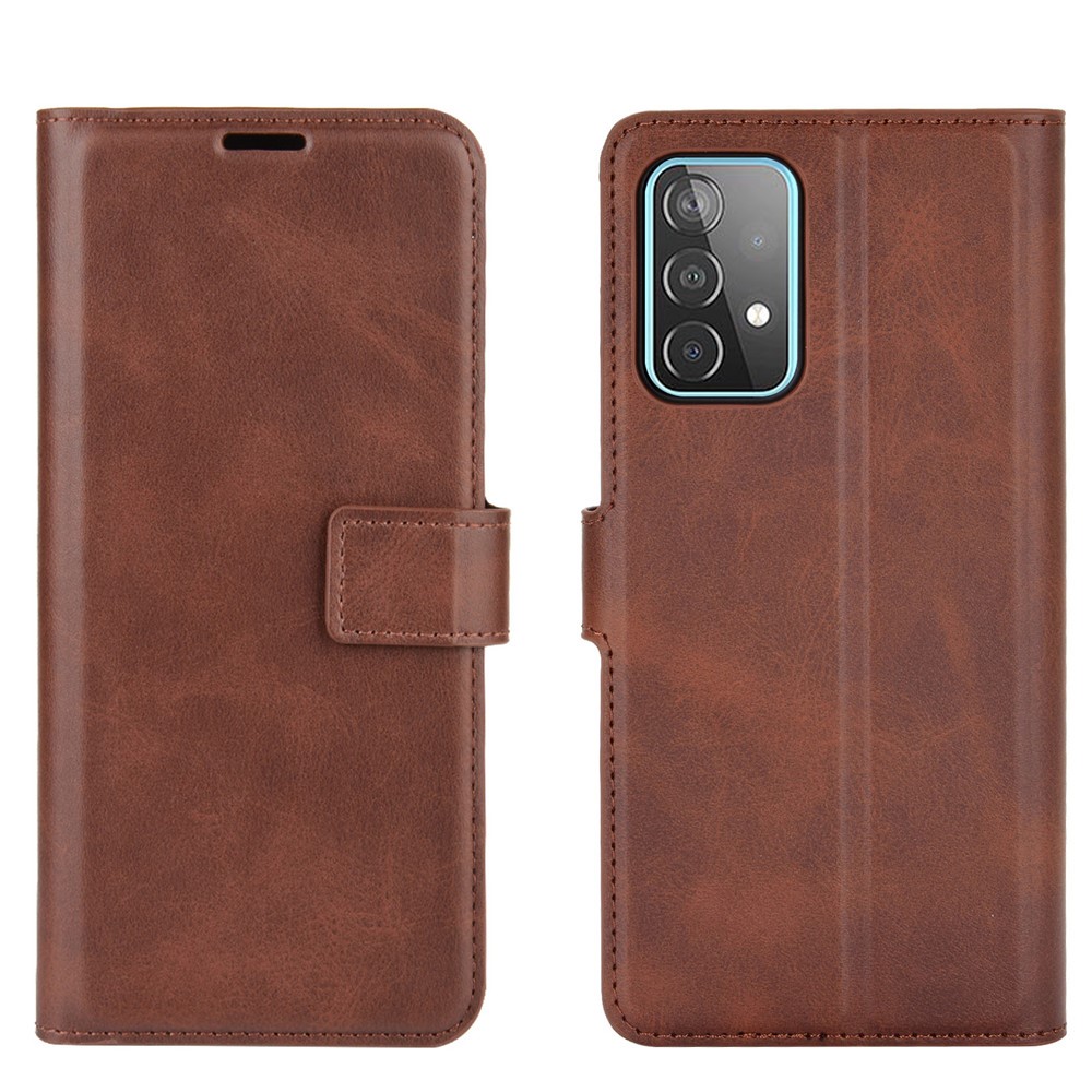  Samsung Galaxy A52 / A52s - Solid Läder Fodral - Brun