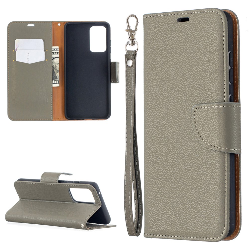  Samsung Galaxy A52 / A52s - Litchi Shark Fodral - Grå