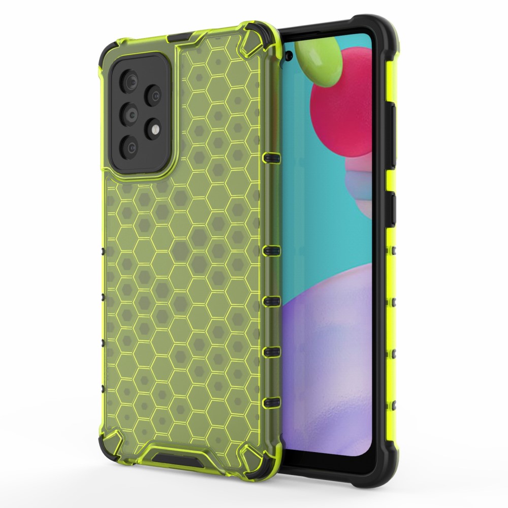  Samsung Galaxy A52 / A52s - Armor Honeycomb Textur Skal - Grön