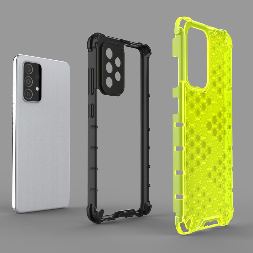  Samsung Galaxy A52 / A52s - Armor Honeycomb Textur Skal - Grön