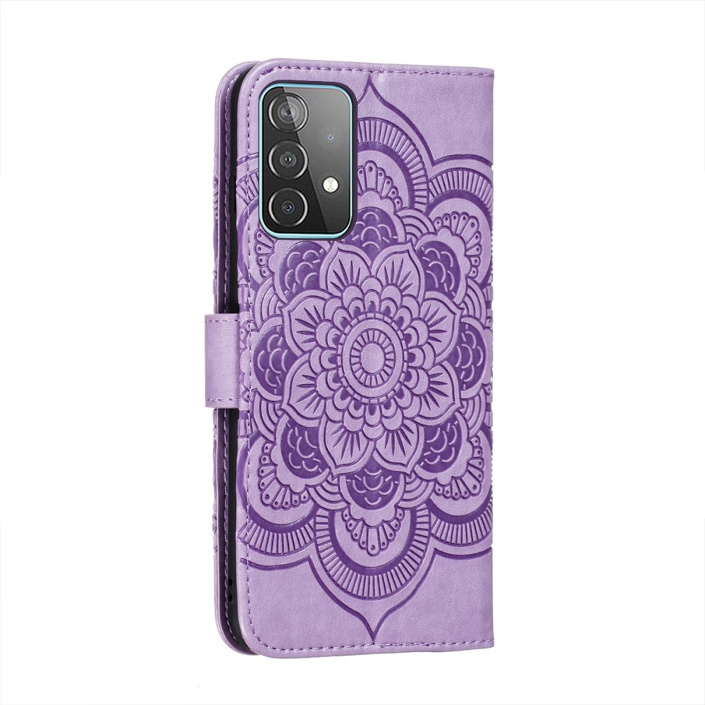  Samsung Galaxy A52 / A52s - Mandala Läder Fodral - Lila