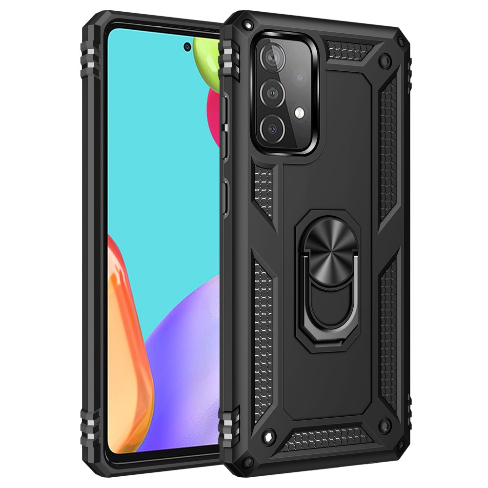  Samsung Galaxy A52 / A52s - Hybrid Armor Ring Skal - Svart