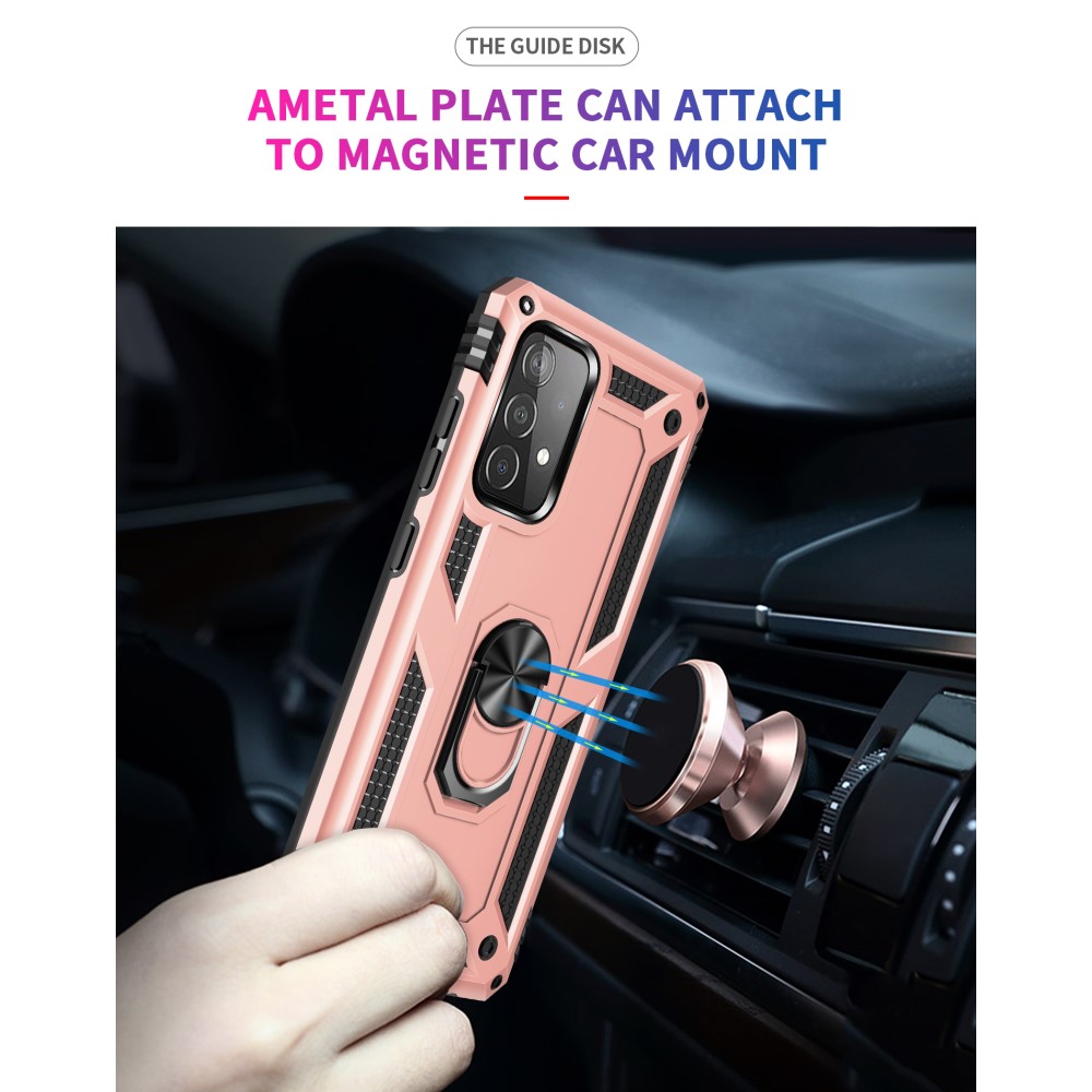  Samsung Galaxy A52 / A52s - Hybrid Armor Ring Skal - Roséguld