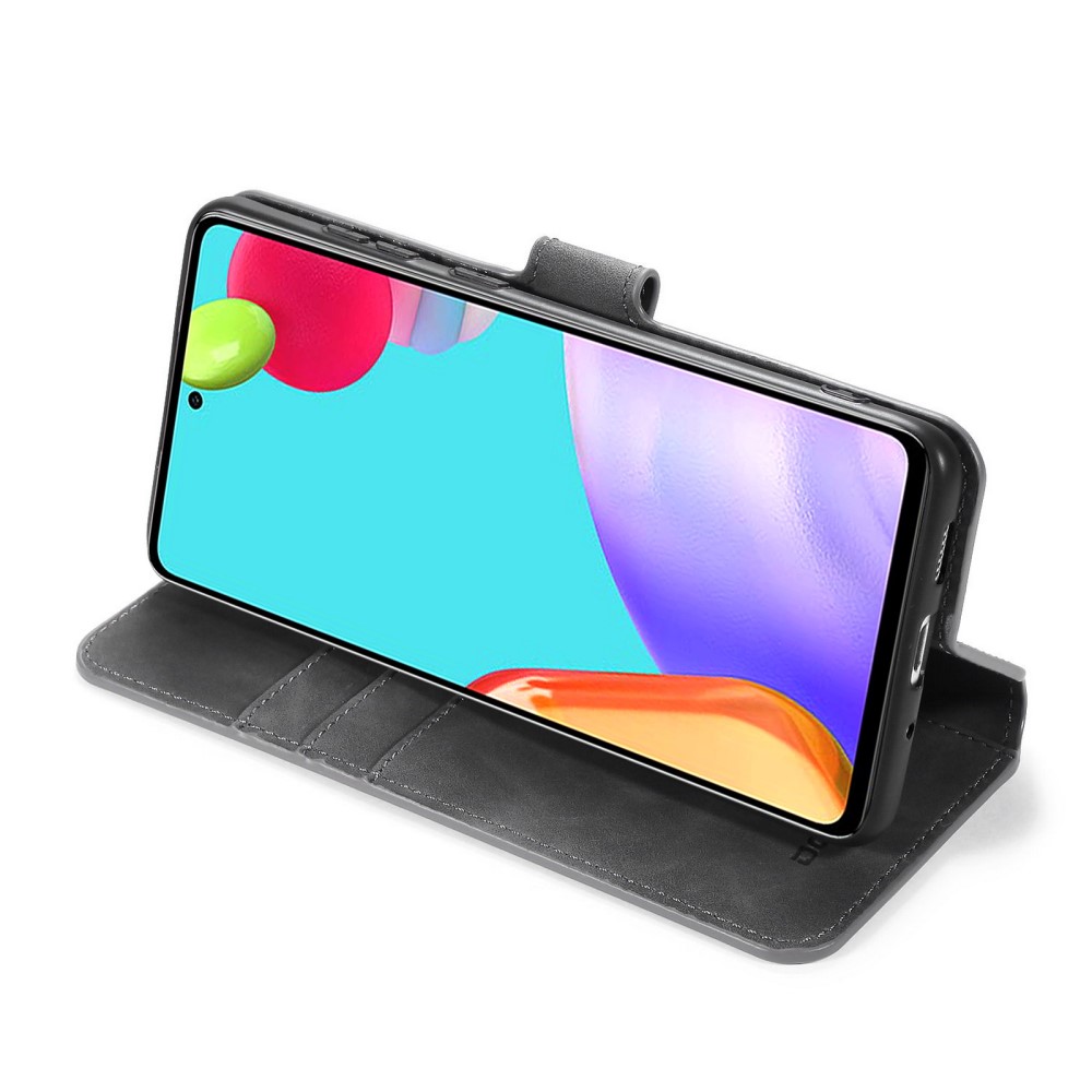 DG.MING Samsung Galaxy A52 / A52s - DG.MING Retro Läder Fodral - Grå