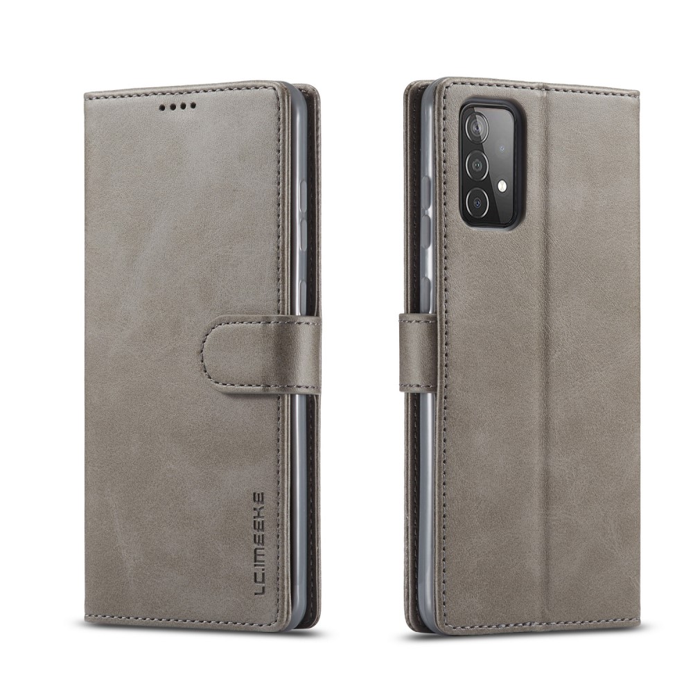 LC.IMEEKE Samsung Galaxy A52 / A52s - LC.IMEEKE Läder Fodral - Grå