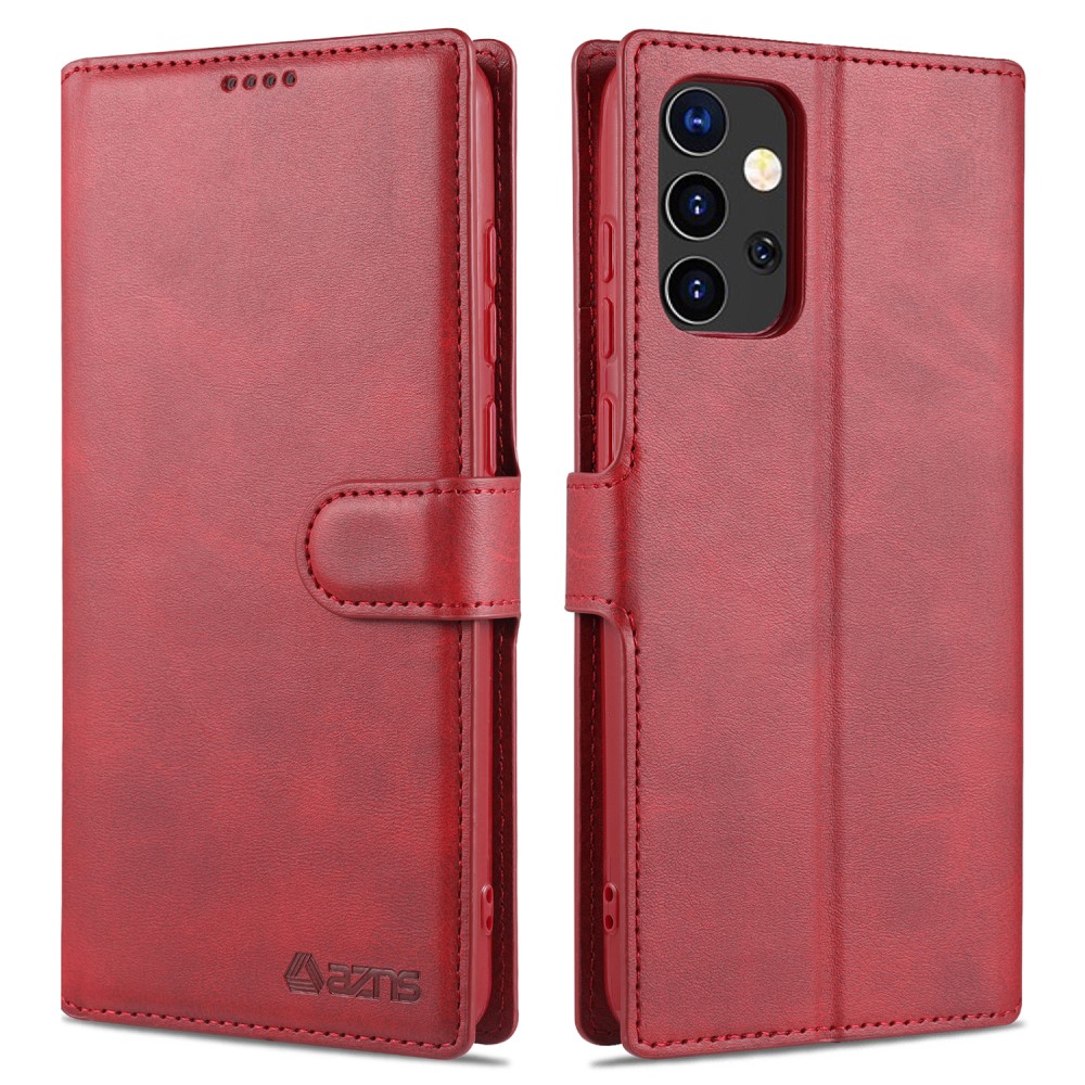 AZNS Samsung Galaxy A52 / A52s - AZNS Läder Fodral - Röd
