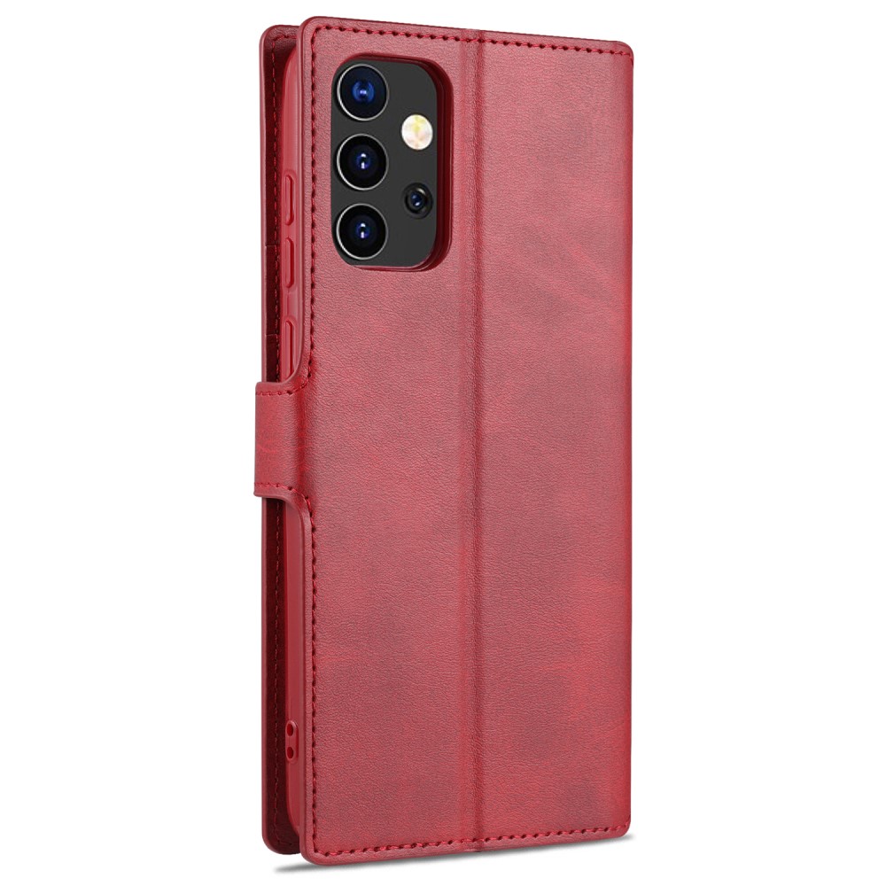 AZNS Samsung Galaxy A52 / A52s - AZNS Läder Fodral - Röd
