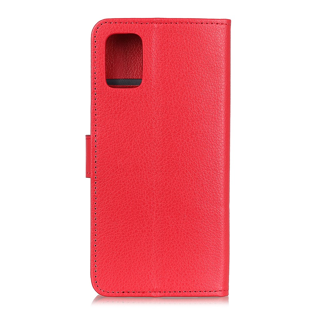  Samsung Galaxy A72 - Litchi Läder Fodral - Röd