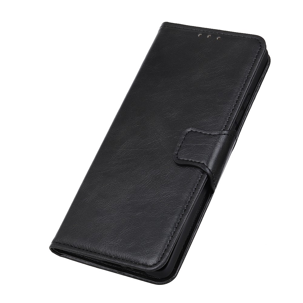  Samsung Galaxy A72 - Crazy Horse Läder Fodral - Svart
