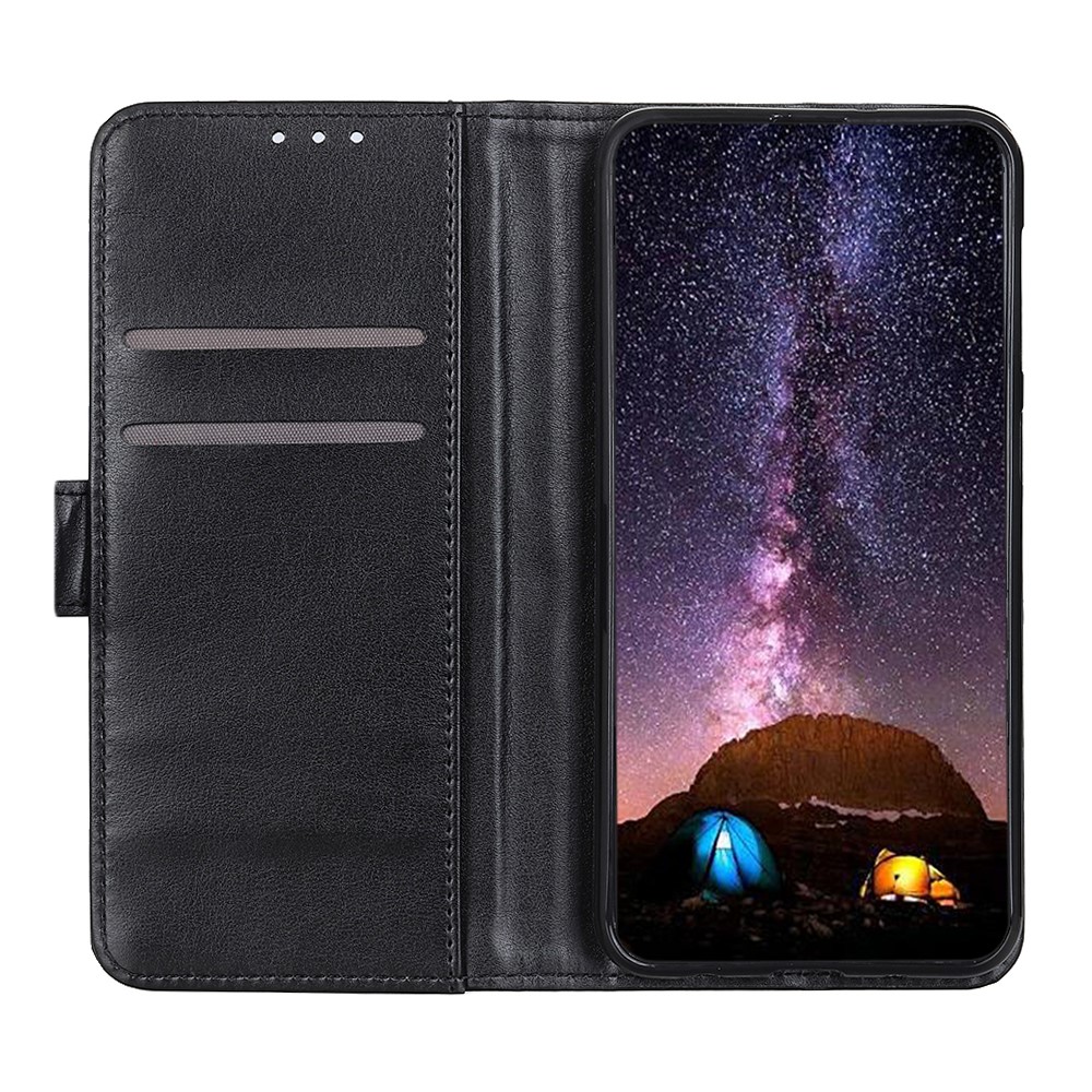  Samsung Galaxy A72 - Nit Dekor Läder Fodral - Svart