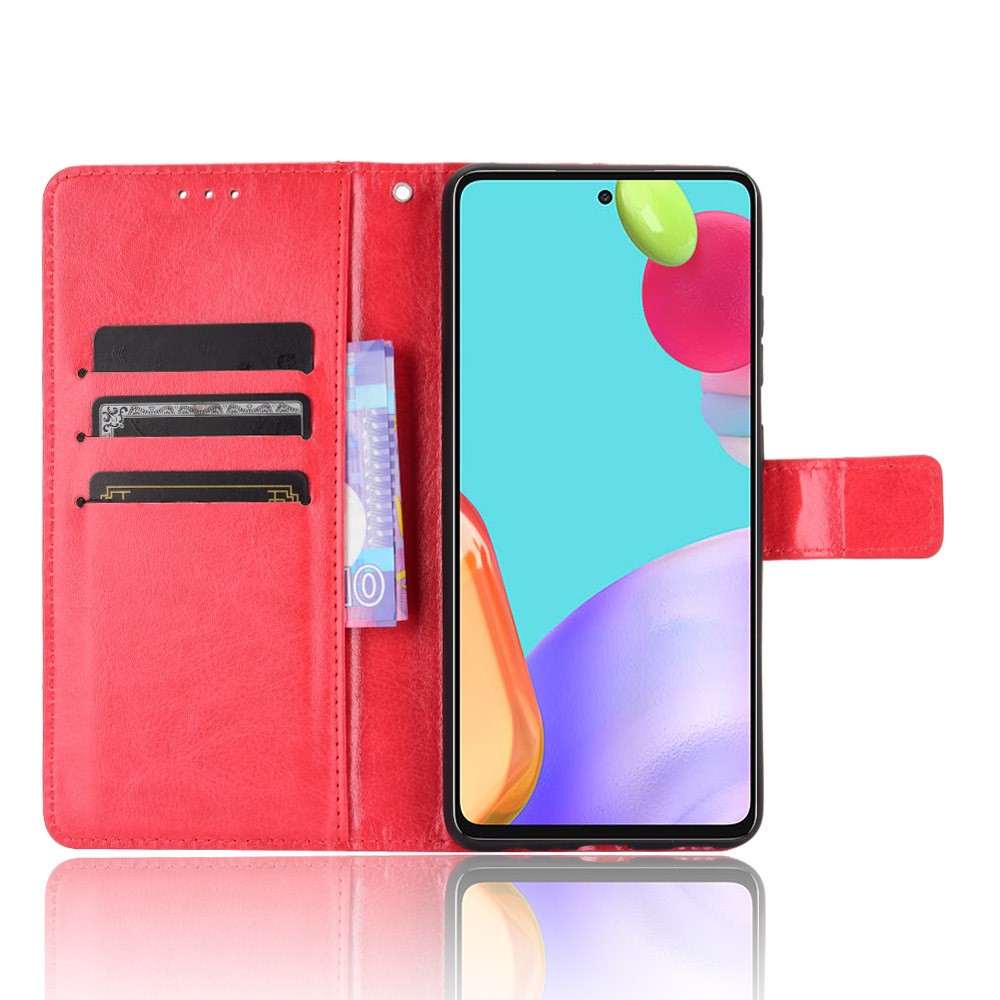  Samsung Galaxy A72 - Crazy Horse Fodral - Röd