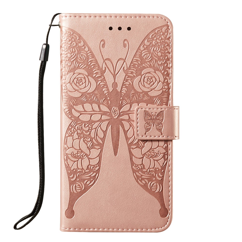  Samsung Galaxy A72 - Läder Fodral Med Tryck - Roséguld